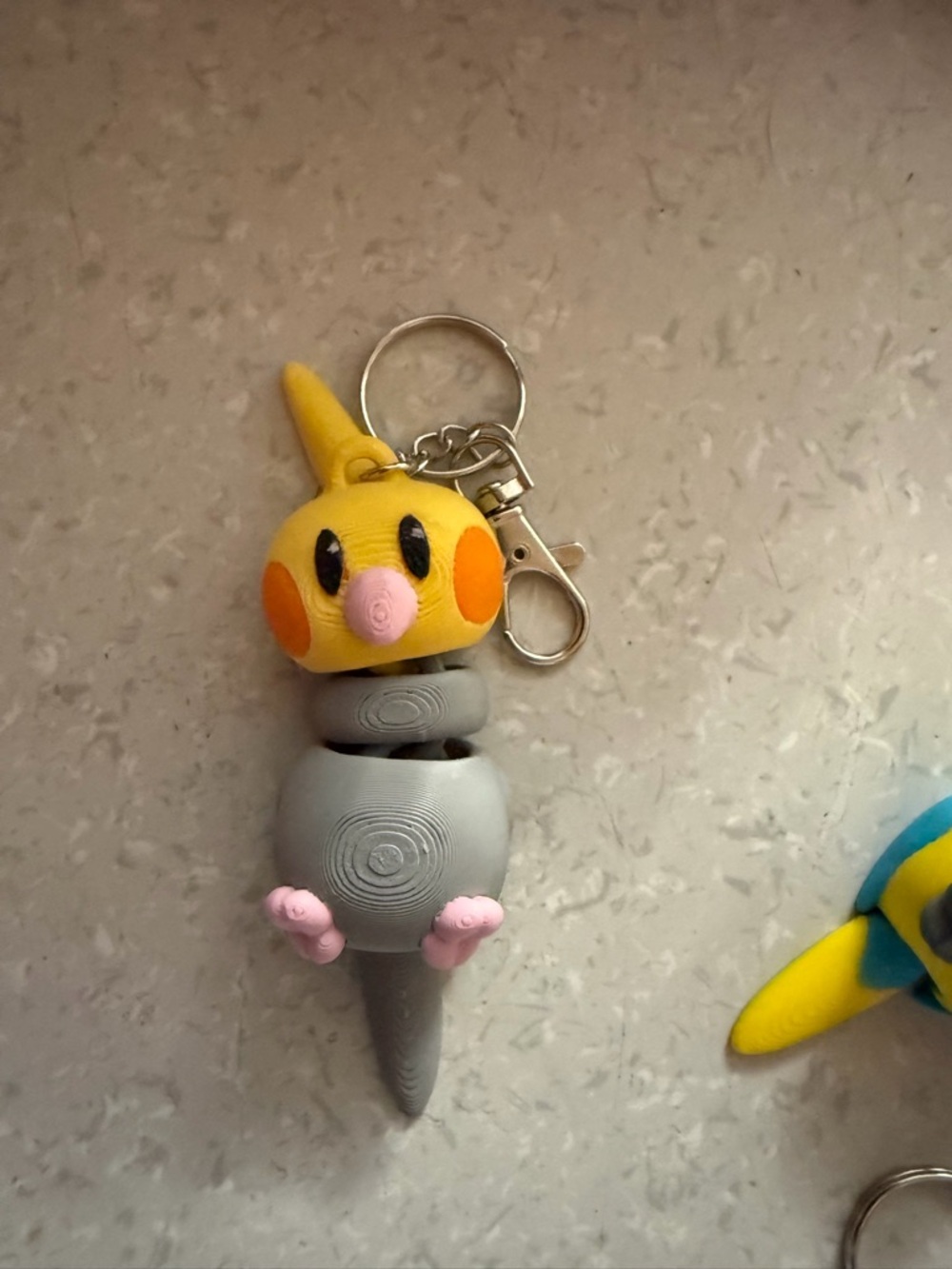 Male Cockatiel Keychain